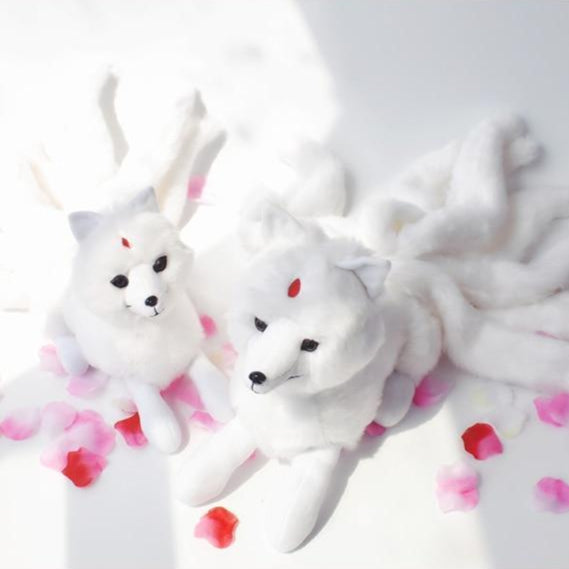 Kawaii White Kitsune Plushies