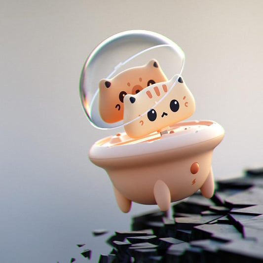 Kawaii Cat Power Bank With LED Night Light