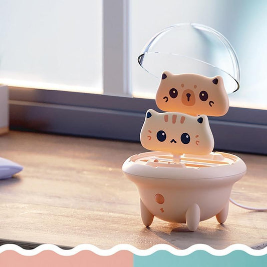 Kawaii Cat Power Bank With LED Night Light