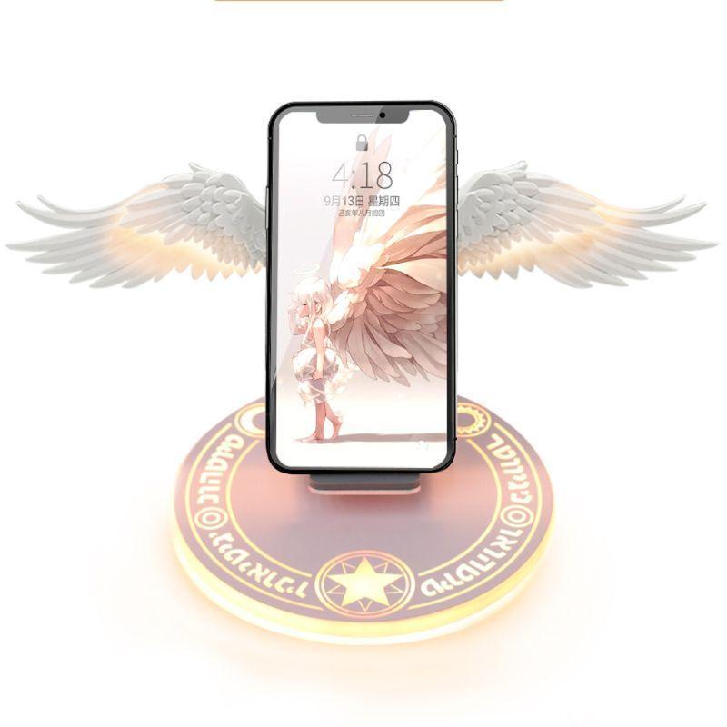 Kawaii LED Angel Wings Wireless Charger