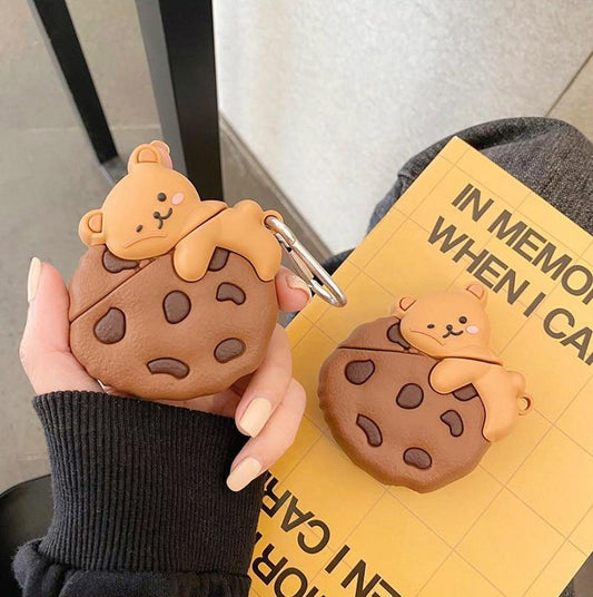 Kawaii Chocolate Chip Bear AirPods Cases