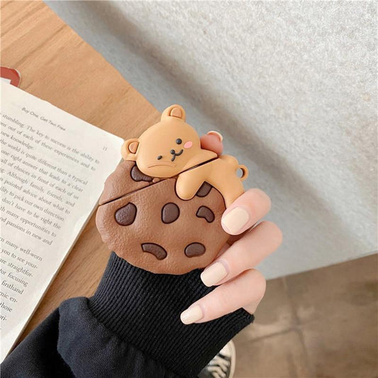 Kawaii Chocolate Chip Bear AirPods Case