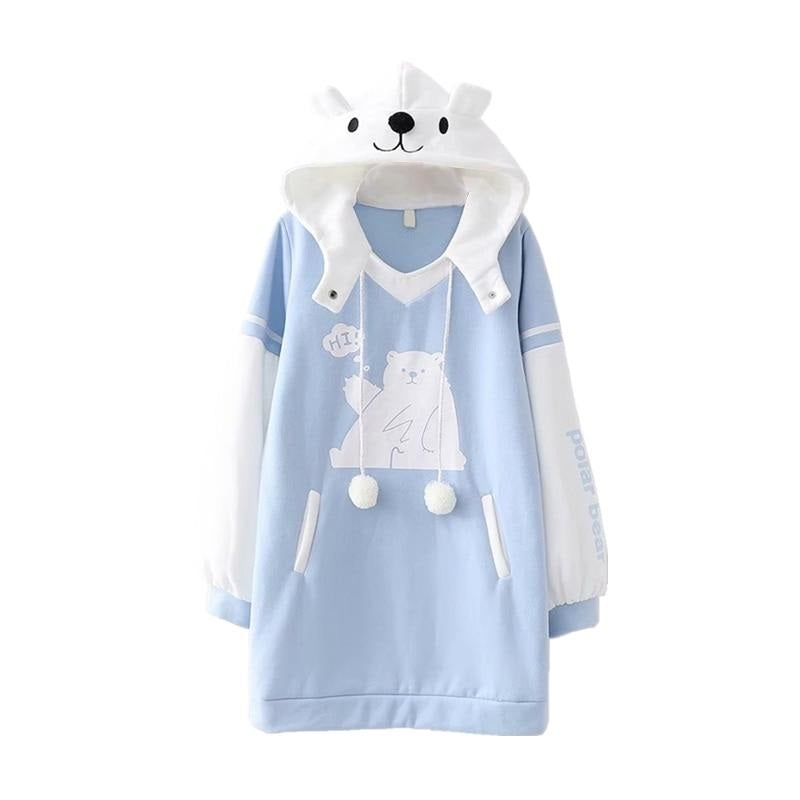 Kawaii Polar Bear Hoodie Kore Kawaii