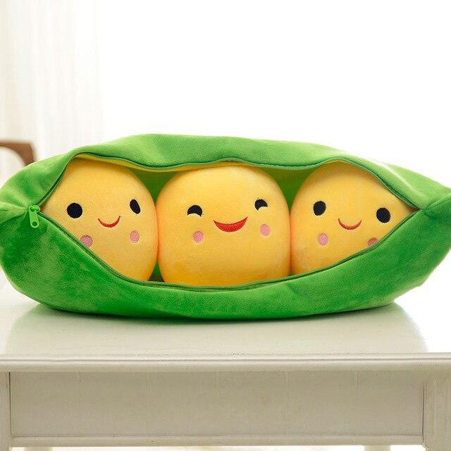Kawaii Edamame Plushies in Yellow