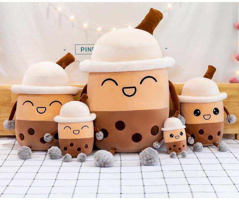 Cute Boba Tea Plushies in Multiple Sizes