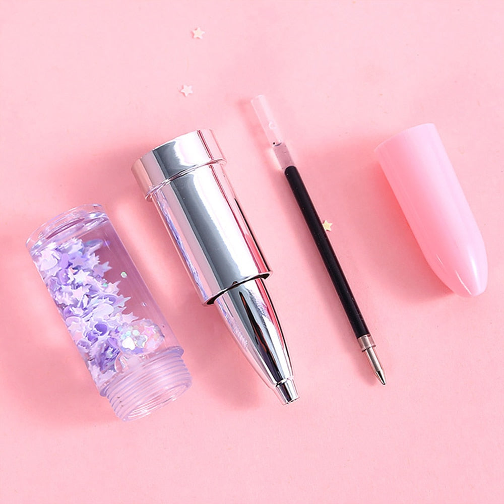 Lipstick Glitter Pen Taken Apart