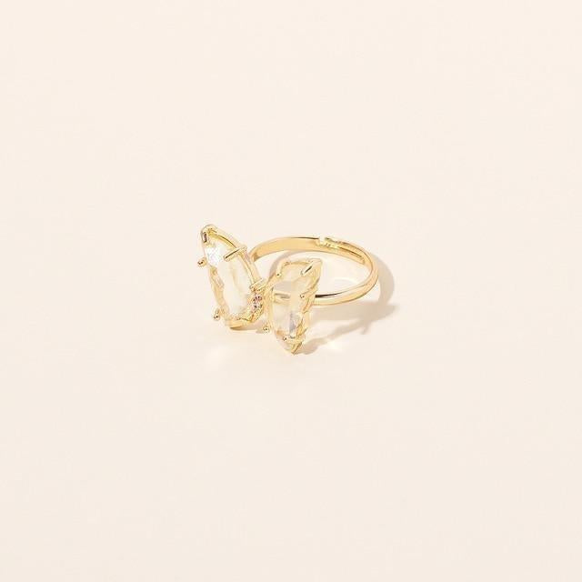 Kawaii Crystal Butterfly Ring