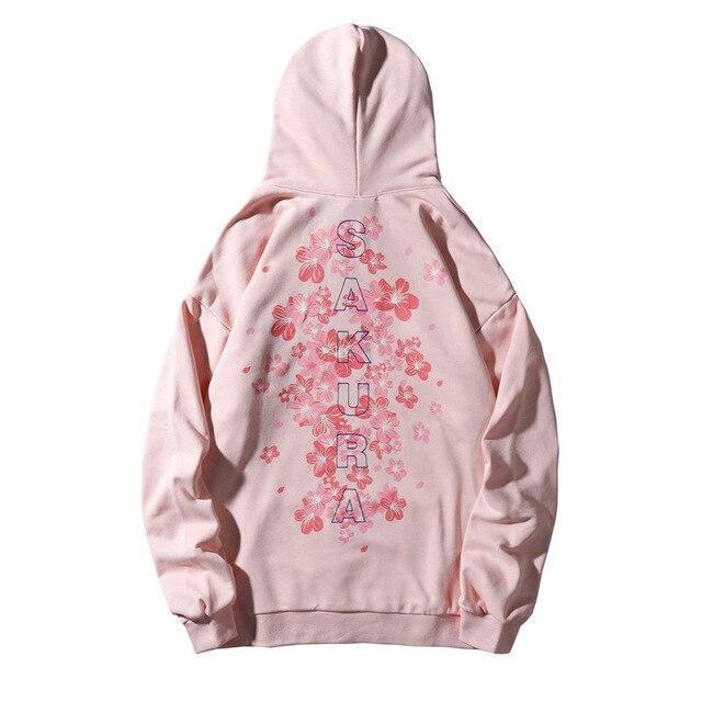 Kawaii Cherry Blossom Hoodie in Pink