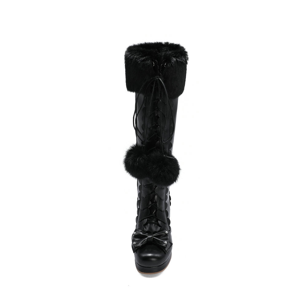 Kawaii Black Princess Winter Boots