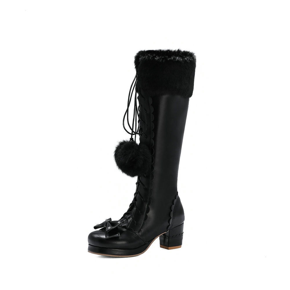 Kawaii Black Princess Winter Boot