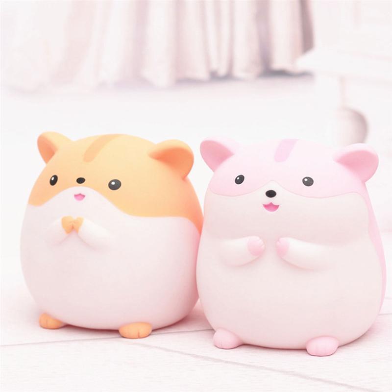 Kawaii Hamster Coin Banks in Yellow and Pink