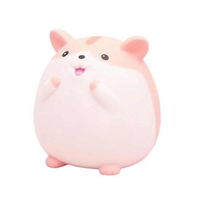 Kawaii Hamster Coin Bank in Tan