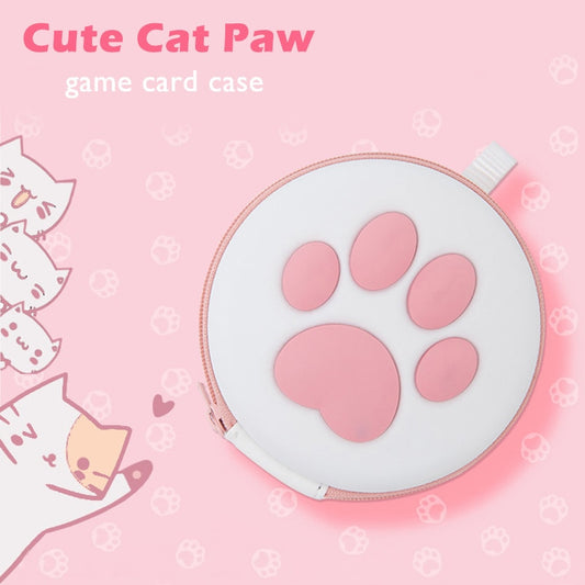 Kawaii Nintendo Switch Cards Case With Cat Paw in Pink