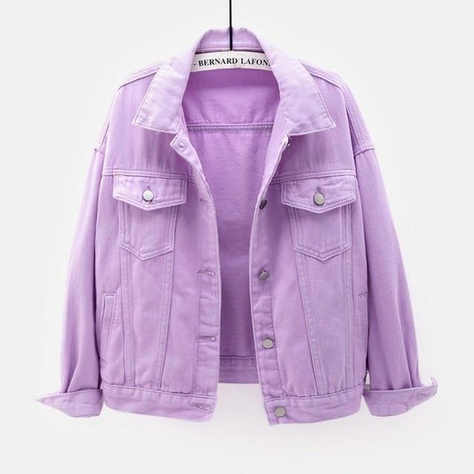 Kawaii Purple Denim Jacket