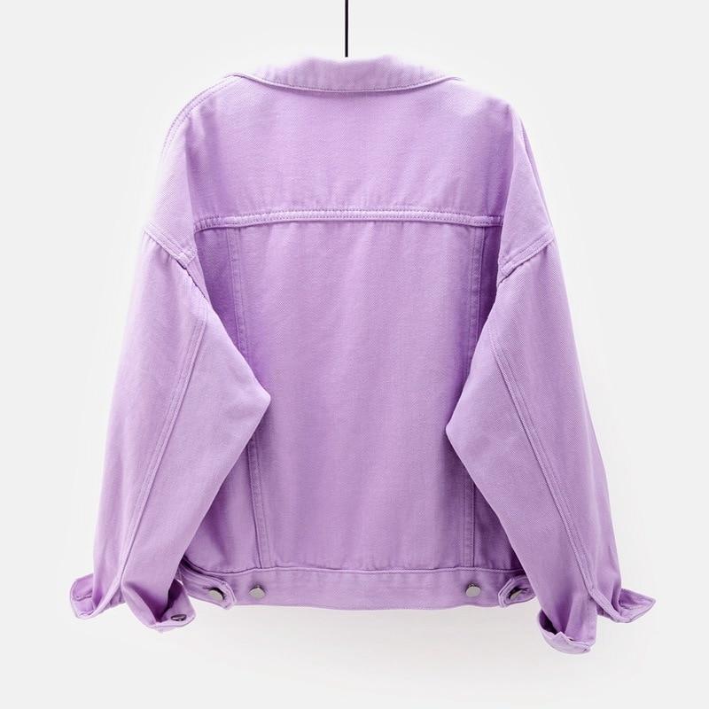 Back of Purple Kawaii Denim Jacket