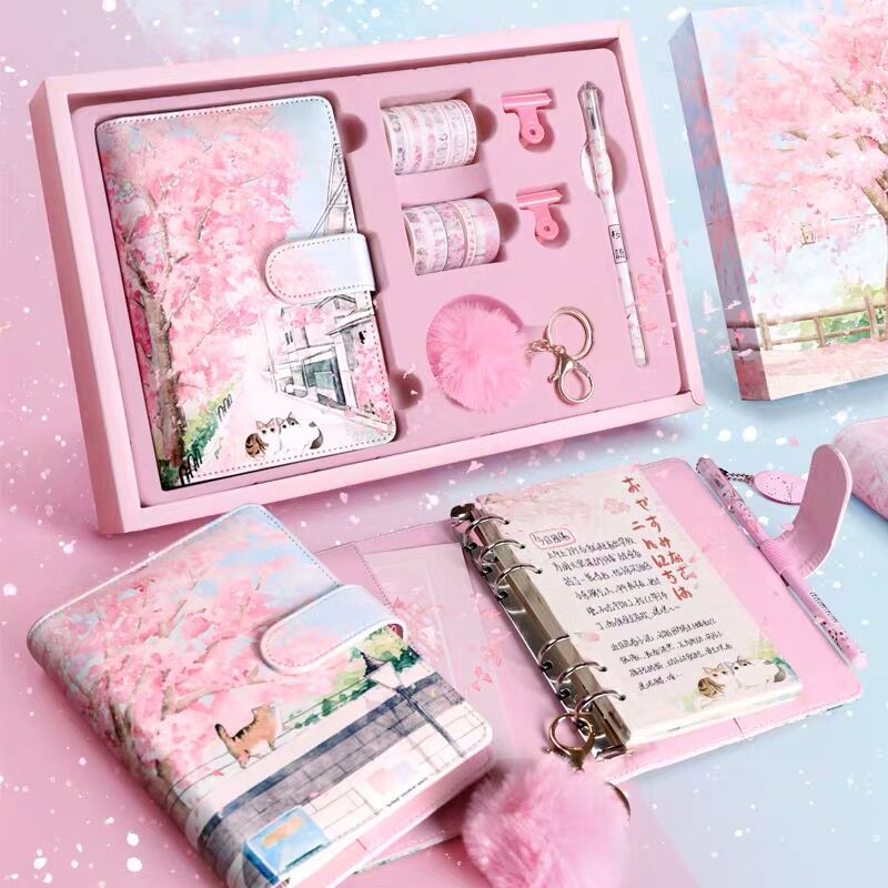 Kawaii Cherry Blossom Journal Gift Set