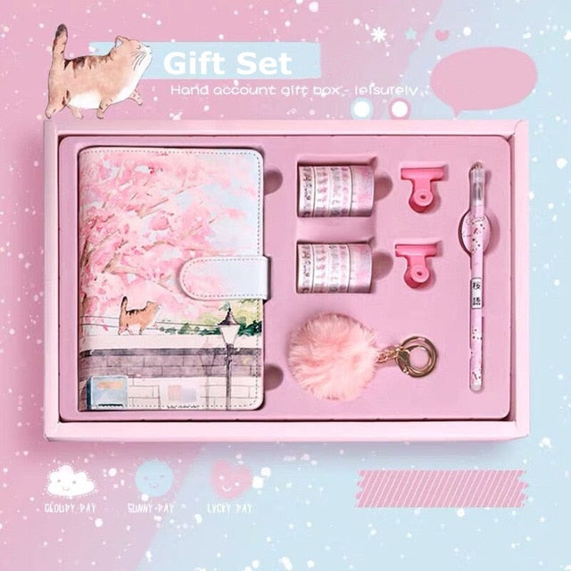 Kawaii Cherry Blossom Journal Gift Set