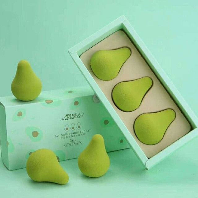Kawaii Avocado Shaped Makeup Sponges