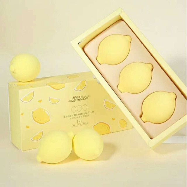 Kawaii Lemon Shaped Makeup Sponges