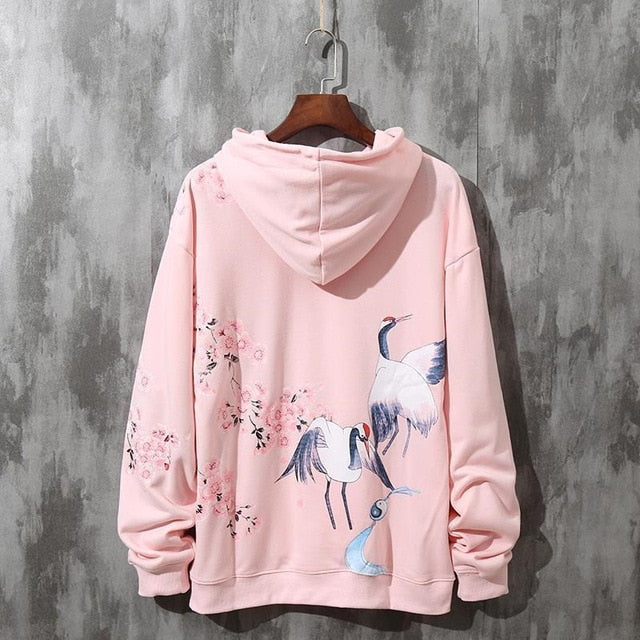 Kawaii PinkSakura Crane Hoodie
