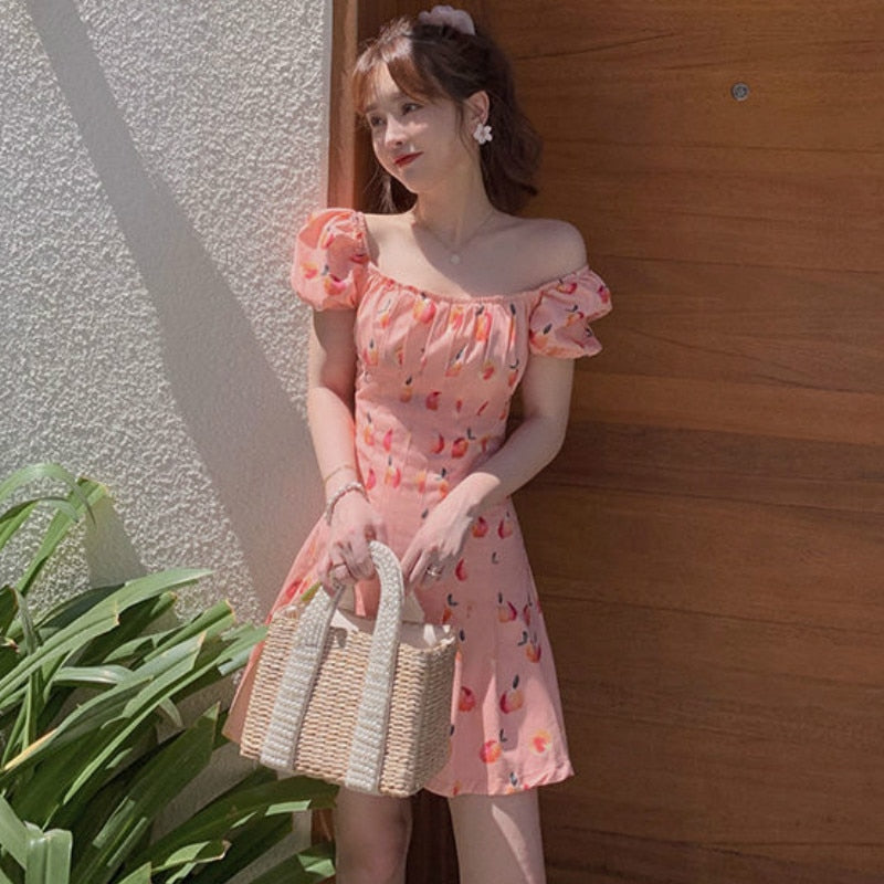 Kawaii Spring Peach Dress – Kore Kawaii Kawaii Spring Peach Dress – Kore Kawaii