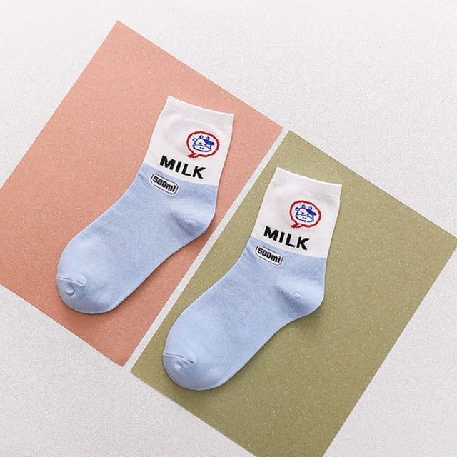 Kawaii Milk Socks
