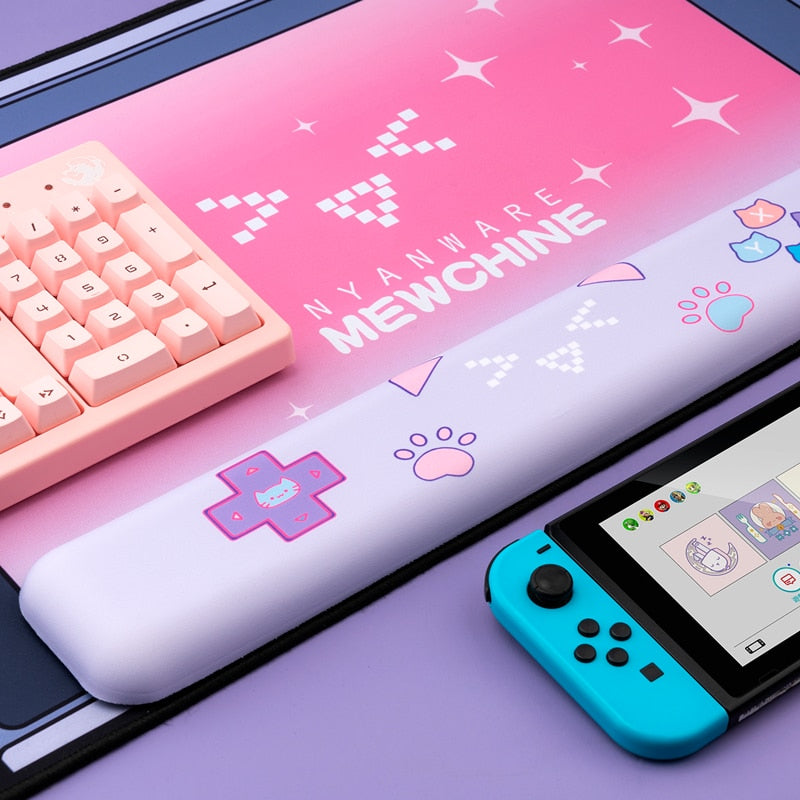 Kawaii Neko Desktop Pad With Wrist Rest