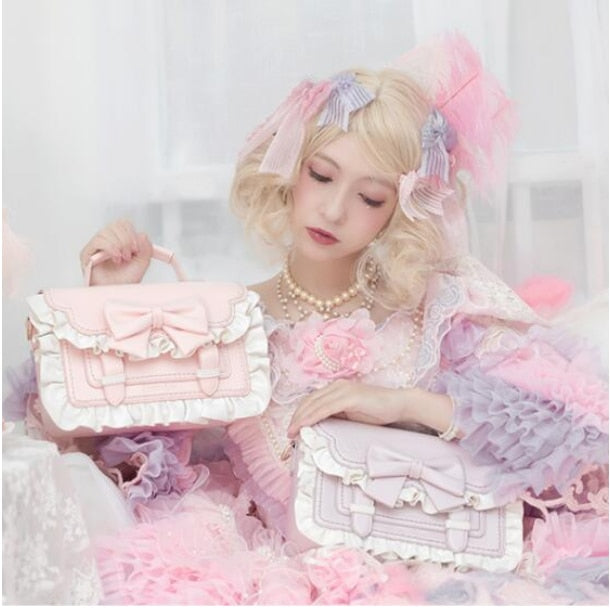 Sweet Lolita Bowknot Bags in Pink and Purple