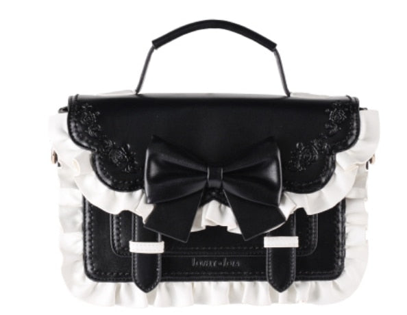 Kawaii Black and White Sweet Lolita Bowknot Bag