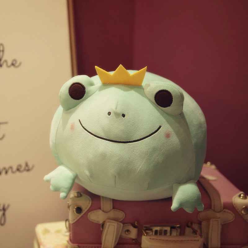 Kawaii Green Frog Prince Plushie