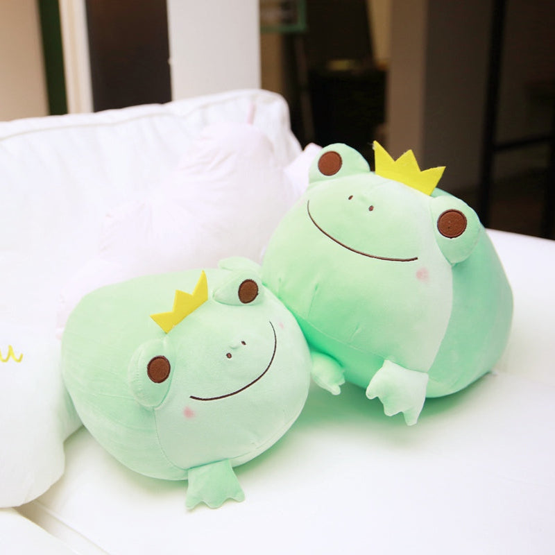 Kawaii Green Frog Prince Plushies
