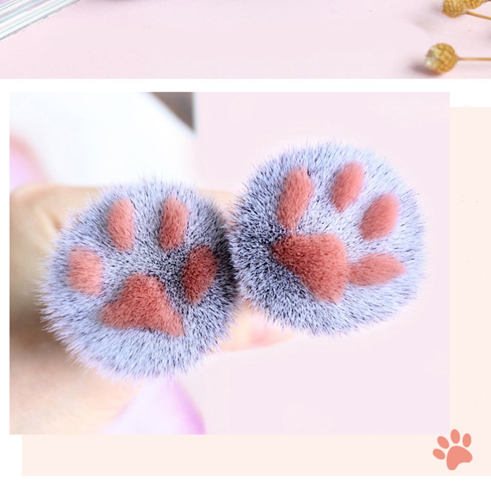 Kawaii Cat Paw Makeup Brush in Blue