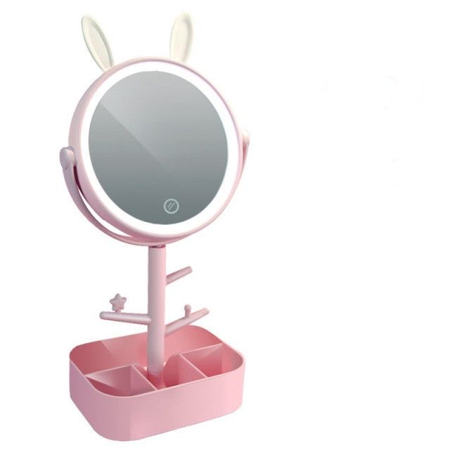 Kawaii Pink Bunny Vanity Mirror Lamp