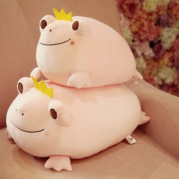 Kawaii Pink Frog Prince Plushies
