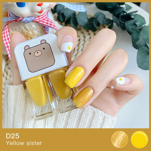Yellow Sister Shade Kawaii Nail Polish Combo Set