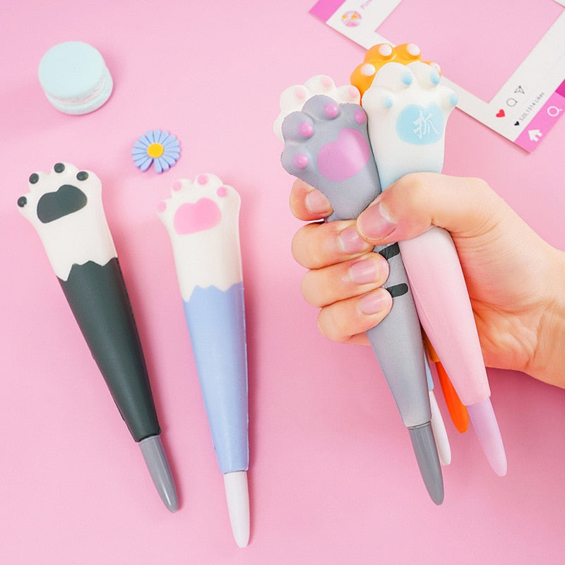 Kawaii Cat Paw Squishy Gel Pens