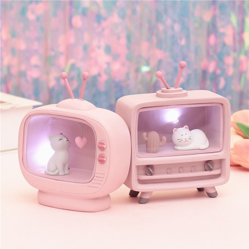 Kawaii Pink Cat Night Lights