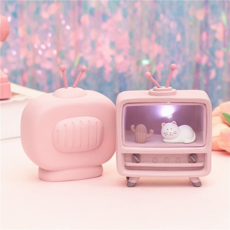 Kawaii Pink Cat Night Light