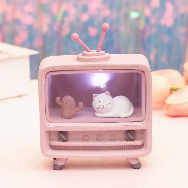 Cute Cat in a TV Night Light
