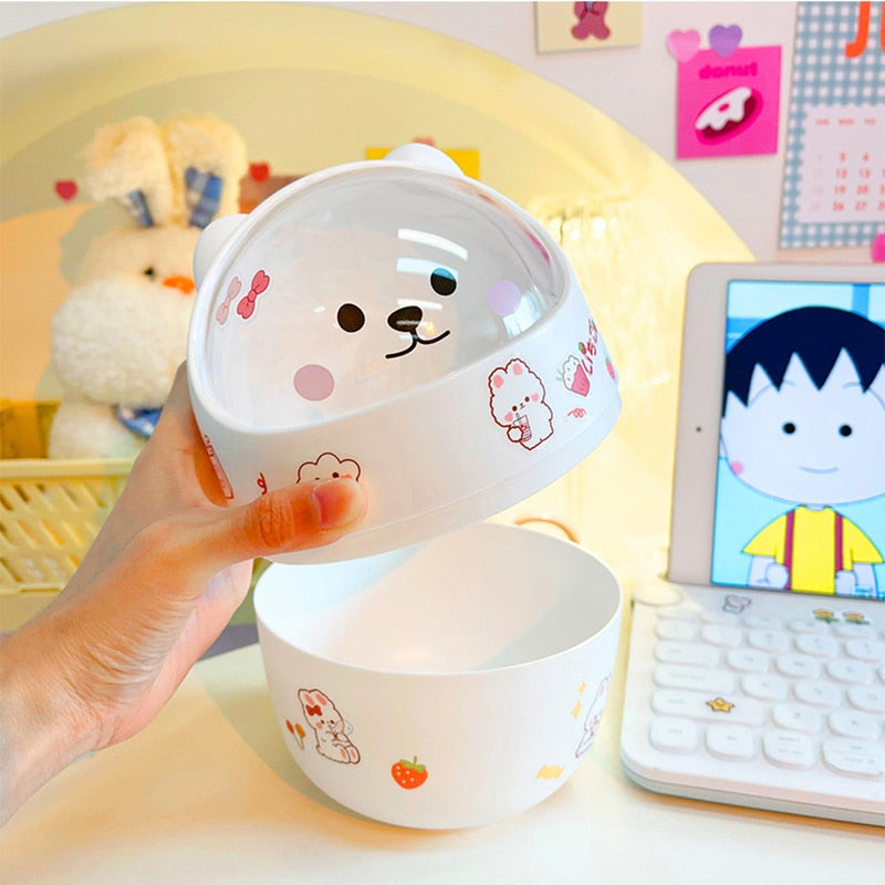 Kawaii Bear Desktop Trash Can