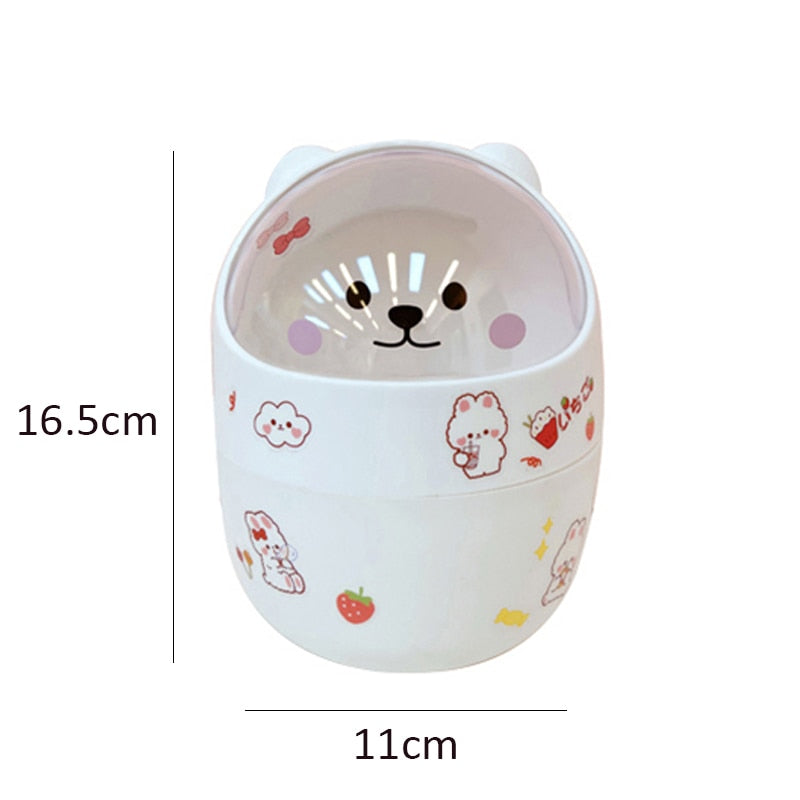 Bear Desktop Trash Can