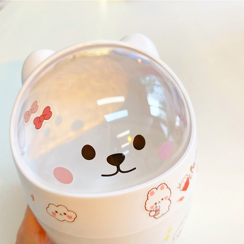 Cute Bear Desktop Trash Can