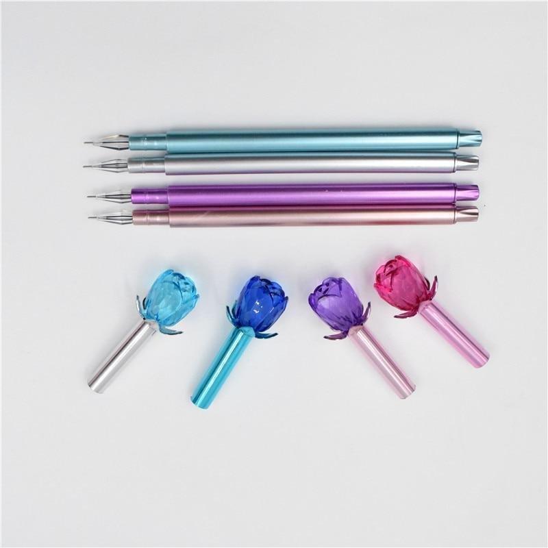 Cute Crystal Flower Gel Pens