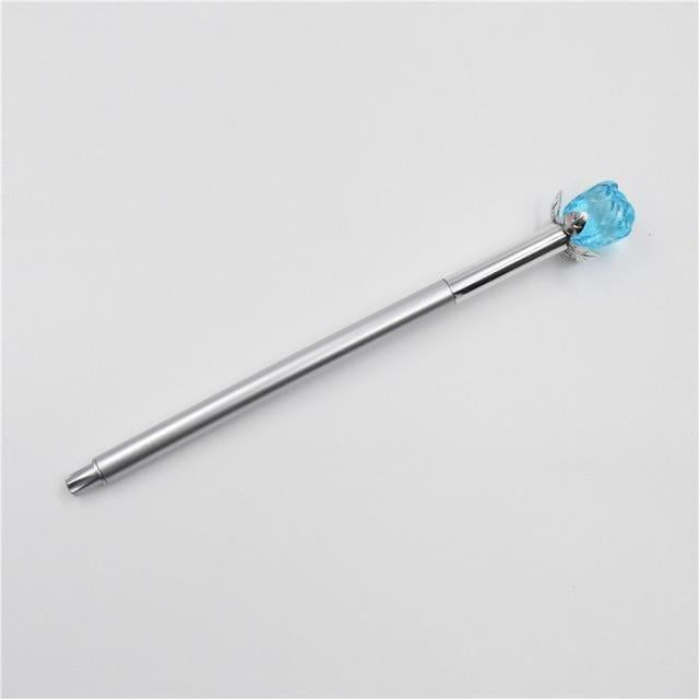 Kawaii Blue Crystal Flower Gel Pen