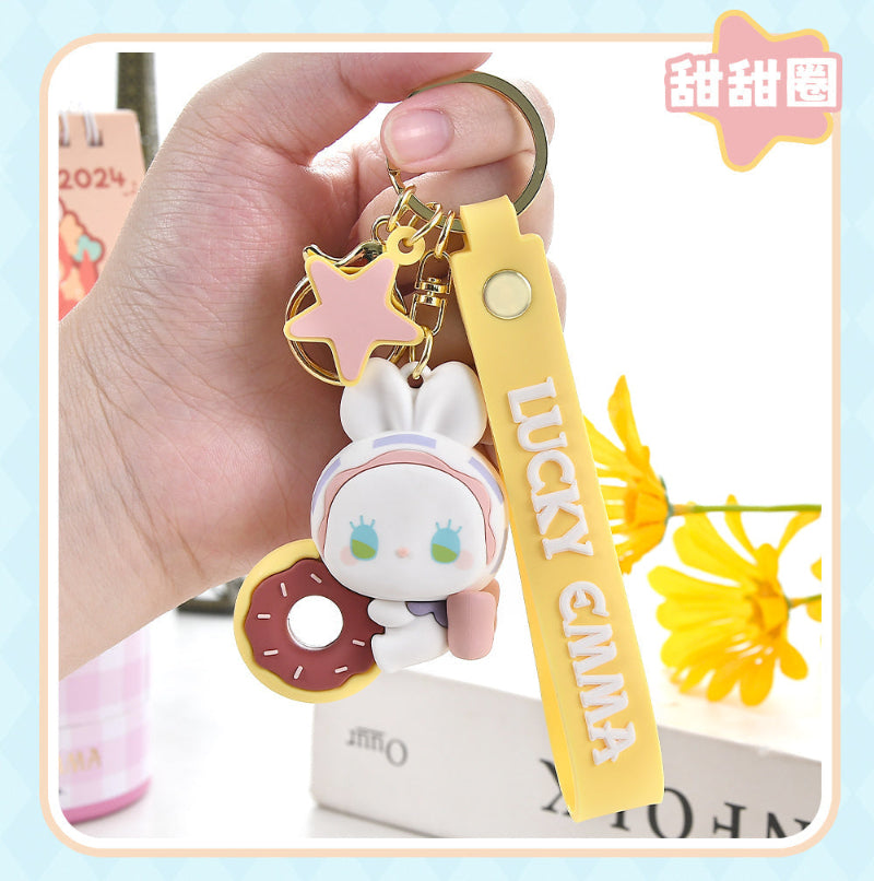 Lucky Emma Baby Keychain, this is one of the many options you can get, displayed by a person holding the keychain