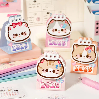 2025 Cute Cat Mini Desk Calendars