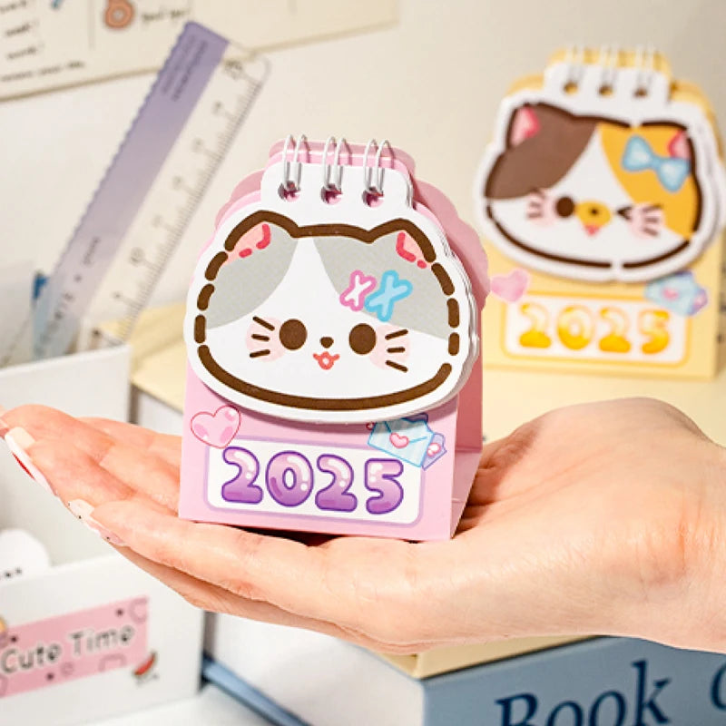 2025 Kawaii Cat Mini Desk Calendars