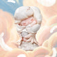 DIMOO Memories We Hold, the figure that you can get in blind boxes are displayed on a cloud background in the sky