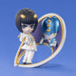 POPMART JoJo's Bizarre Adventure Golden Wind Series Figures Blind Box, this picture is showing one of the figures you can get within the blind box series, this is displayed on a blue background.