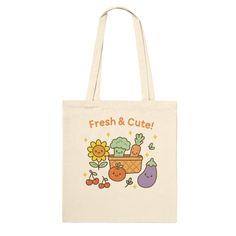 Kawaii Farmer's Market Bag in Natural Color